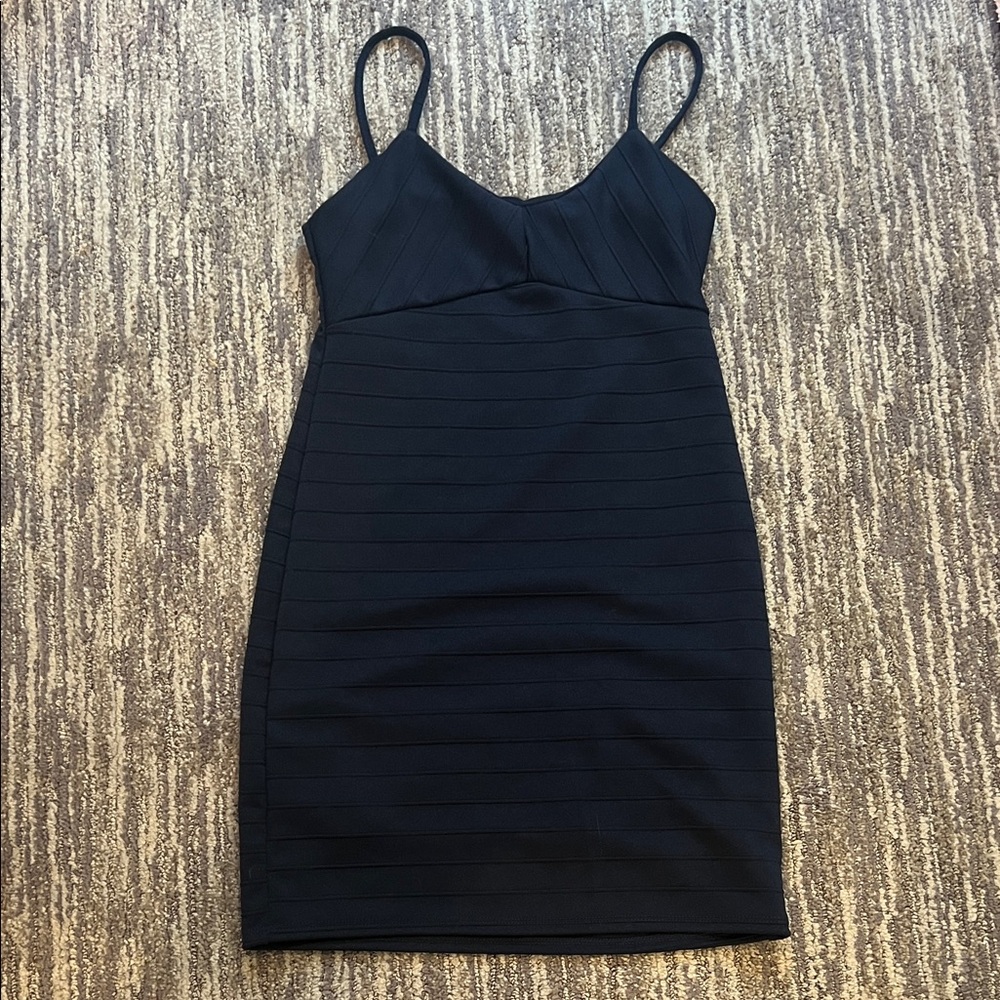 Navy Strappy Bodycon Dress